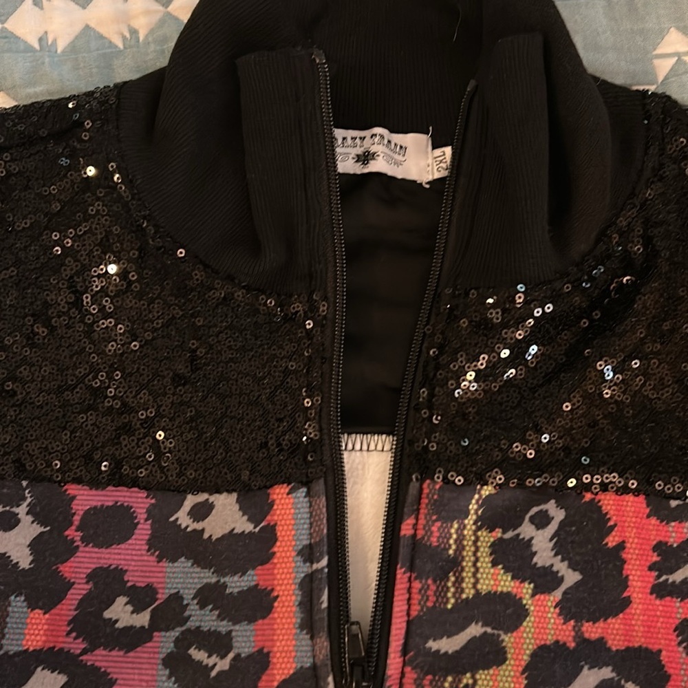 Crazy Train Cheetah And Sequin Pullover - image 2